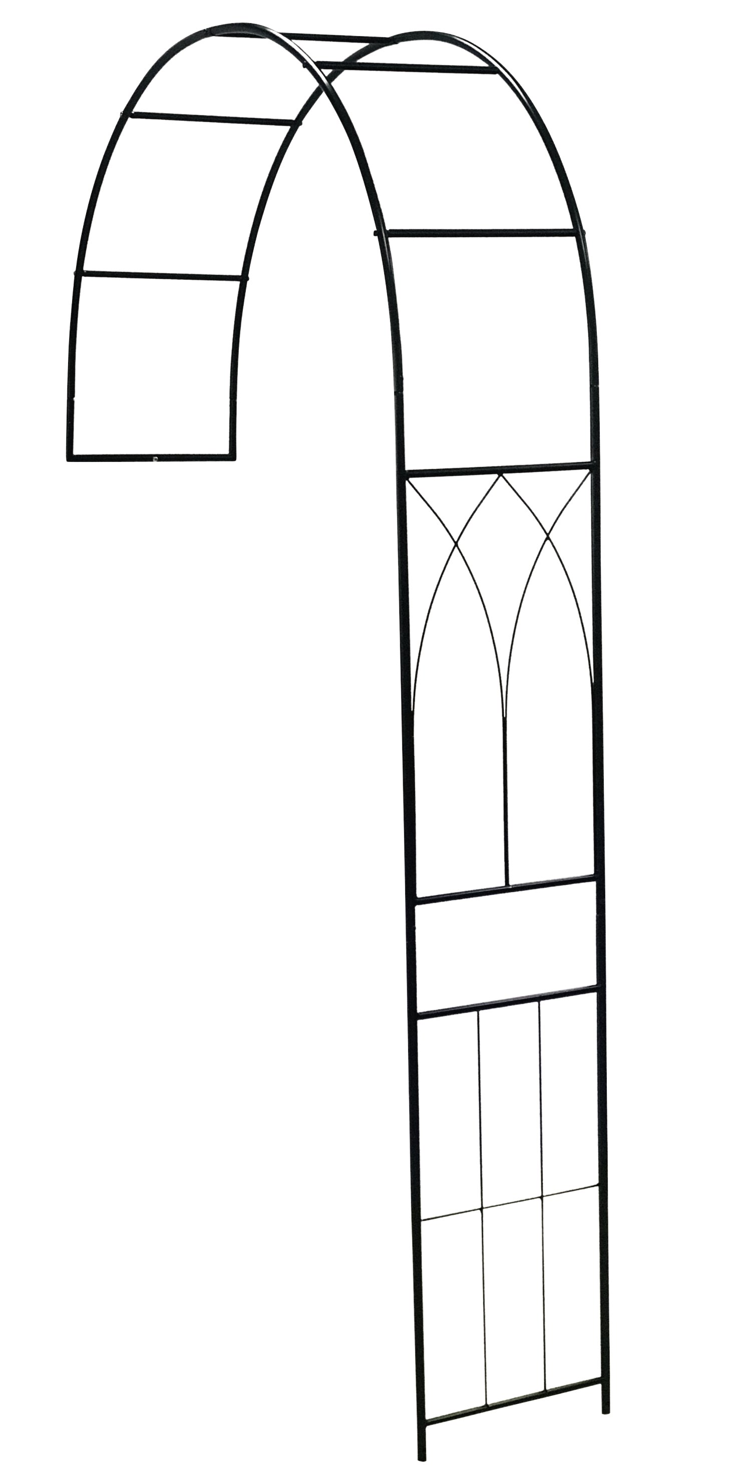 Wandrosen-Boden Schwarz 130x38x240 cm
