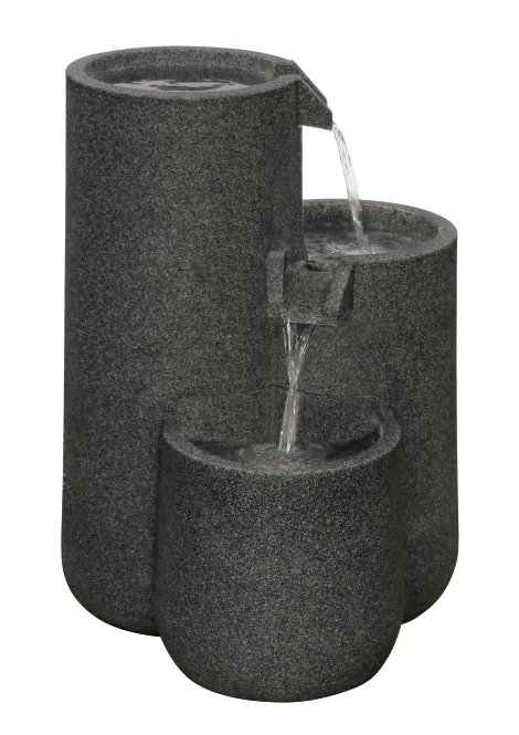KENT LIVING Dekobrunnen Töpfe Grau 50,8x48,5x80 cm