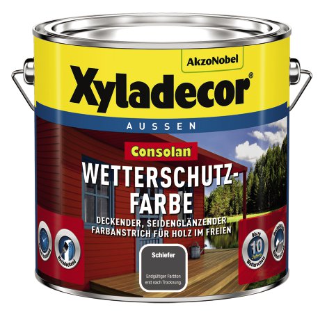 XYLADECOR Consolan Wetterschutz-Farbe Schiefer 2,5 l