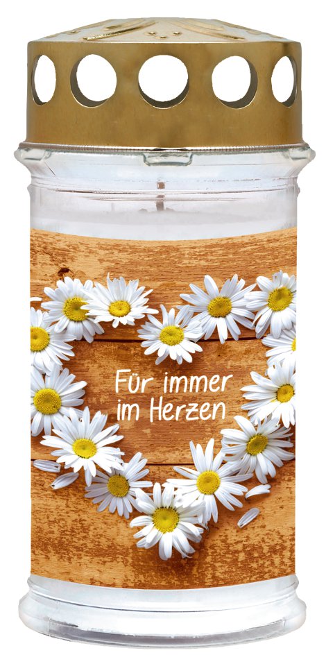 AMBROSIUS Grablicht Herzblüte 5 Tage