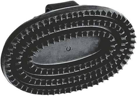 Gummistriegel Junior Oval, schwarz