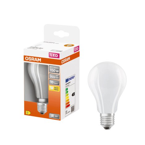 OSRAM LED-Birne Retrofit Classic 60 E27, Warmweiß/matt 16W