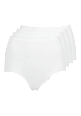 Damen Maxi Slip Classics Weiß 4er-Pack