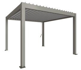 BIOHORT Pergola Quarzgrau/Silber-Metallic