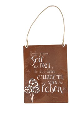 Gartenschild Erinnern + Beschriftung 30x26 cm