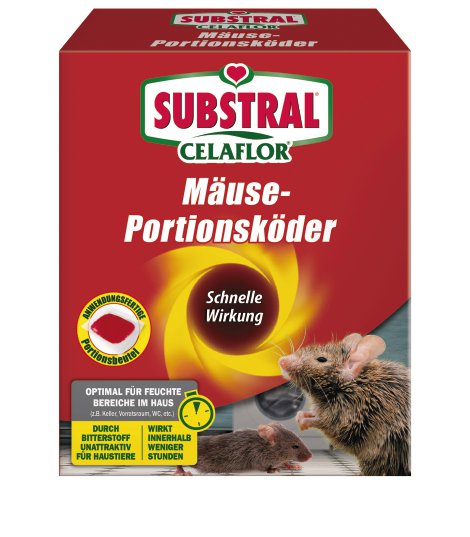 SUBSTRAL® Celaflor® Mäuse-Portionsköder Alpha 200 g