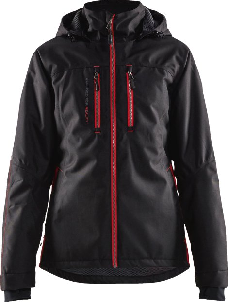 BLÅKLÄDER Funktionsjacke Damen schwarz/rot 3 XL