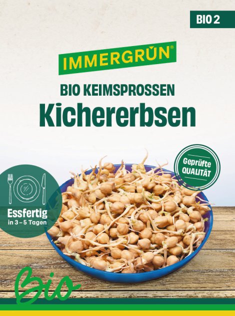 IMMERGRÜN Tütensamen BIO Sprossen Kichererbse