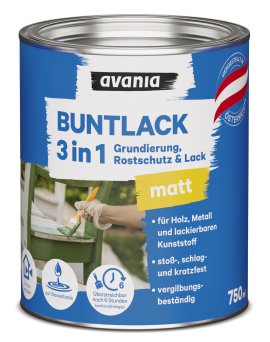 AVANIA 3in1-Buntlack matt Weiß 2,5 l