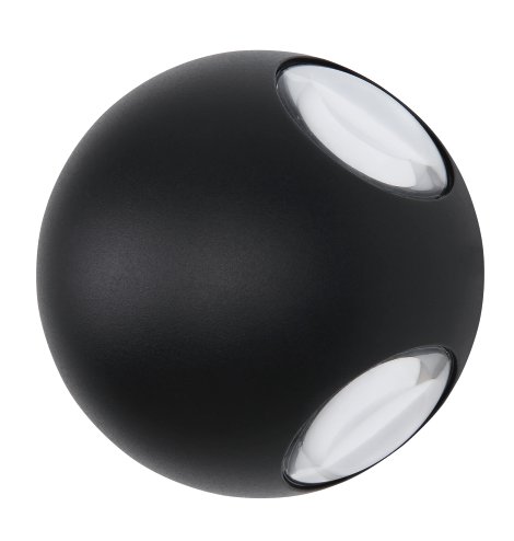 GLOBO LED-Außenwandleuchte Slice Schwarz/Weiß klar 4,5W 3000K ⌀ 11 cm