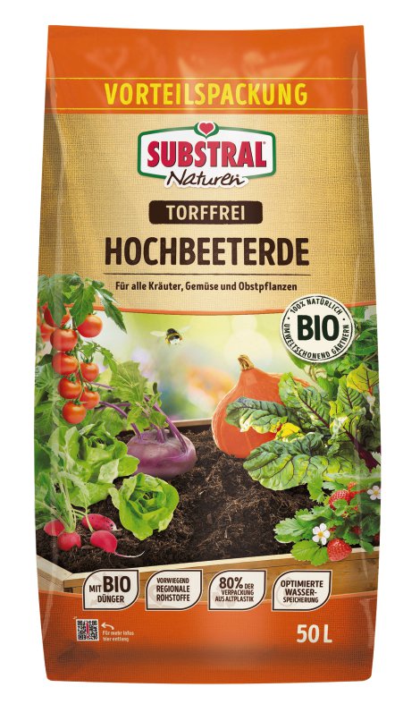 SUBSTRAL® Hochbeet Erde Bio & torffrei* 50 l - Vorteilspackung