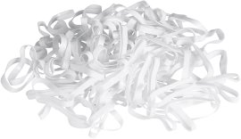Mähnengummi Silikon weiß, 500 Stk.