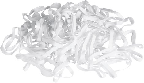 Mähnengummi Silikon weiß, 500 Stk.