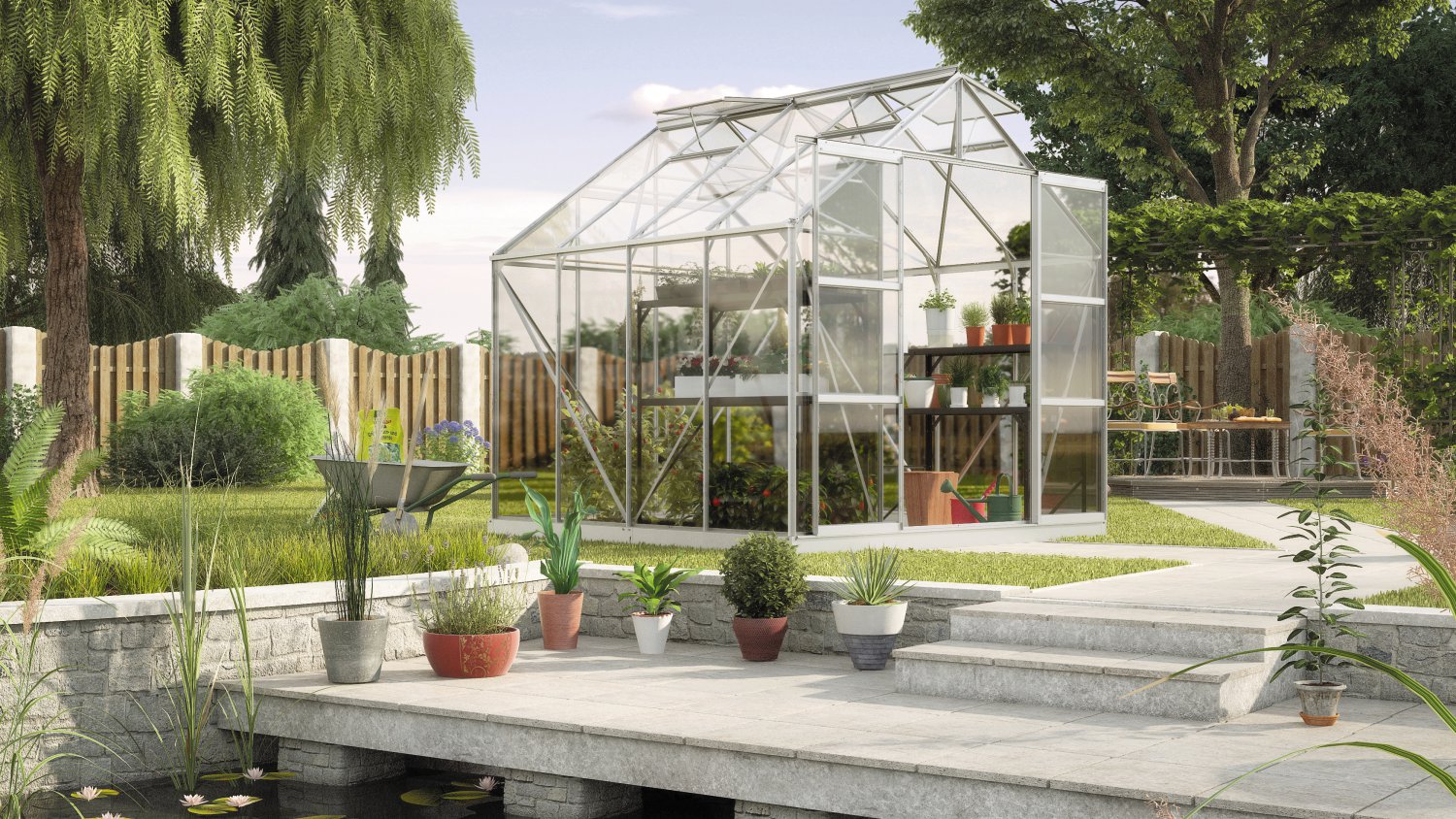 VITAVIA Gewächshaus Uranus ESG 3 mm Aluminium