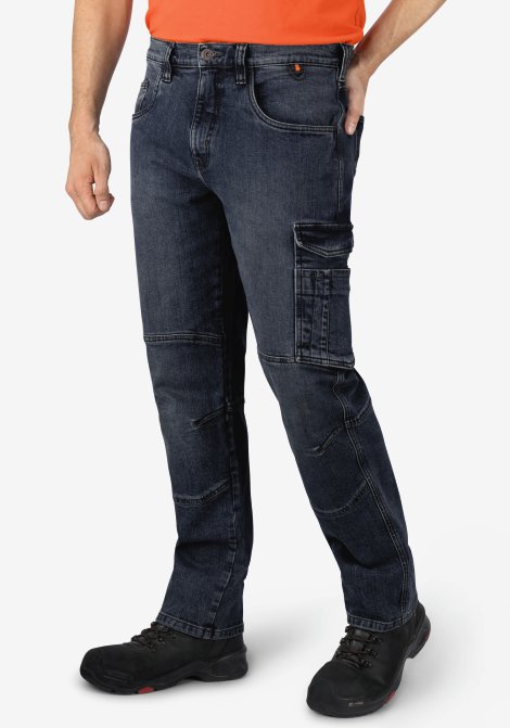 HERO Herren Cargo Jeans Calgary Indigo Wash 50/32