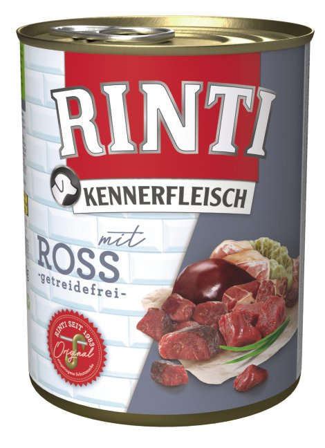 RINTI Hundenassfutter Kennerfleisch Ross 800 g