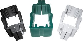 H+S Befestigungsschelle PVC für Formrohrsäule Silber 1 Stk.