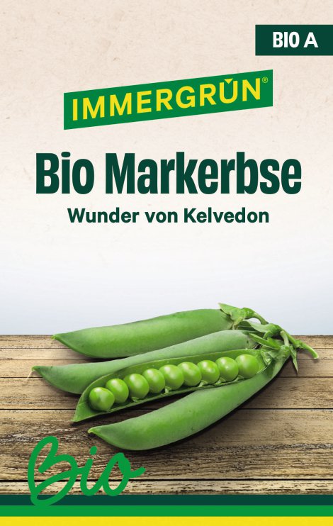 IMMERGRÜN Tütensamen BIO Erbse Wunder von Kelvedon