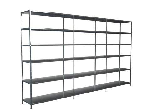 SCHULTE REGALWELT Grund + Anbauregal 18 Böden verzinkt 230x340x50 cm