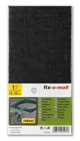 SUKI Filzzuschnitt klebend Grau/Weiß 200x100 mm