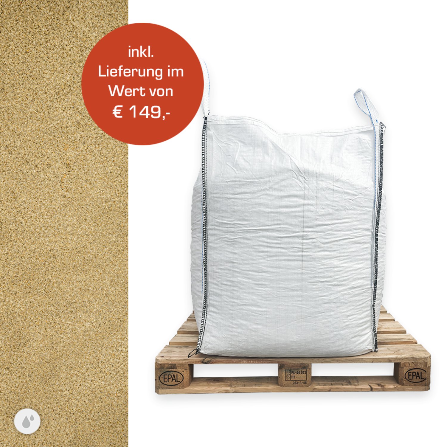 Min2C Schleif- und Feinputzsand feucht 0-0,5mm 1000kg Big Bag