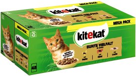 KITEKAT Katzennahrung Bunte Vielfalt in Sauce, 48x85 g