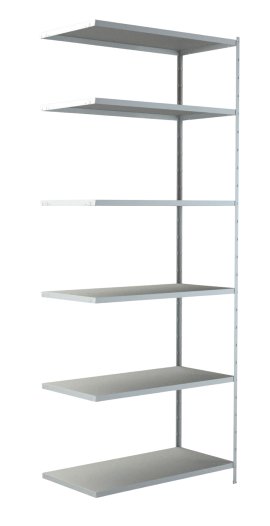 SCHULTE REGALWELT Steckanbauregal 6 Böden Weiß 250x100x50 cm