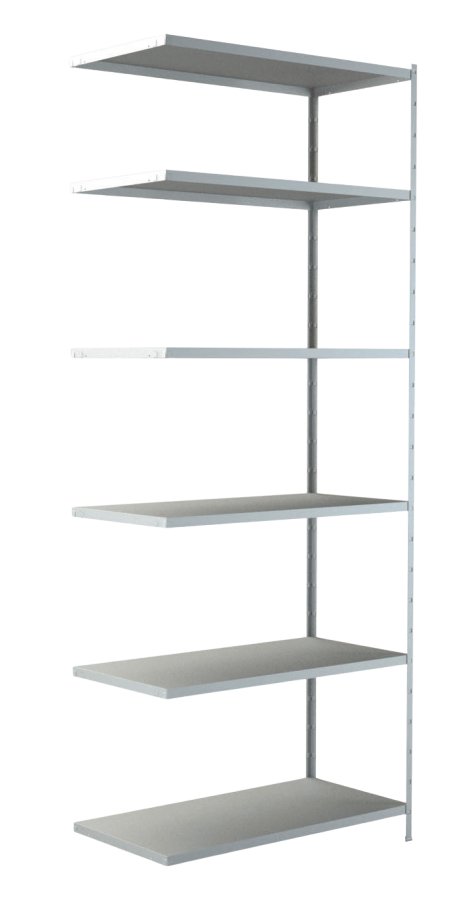 SCHULTE REGALWELT Steckanbauregal 6 Böden Weiß 250x100x50 cm