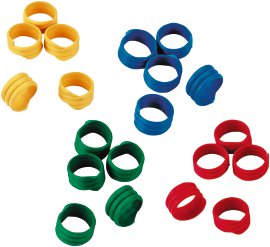 Spiralring Kunststoff farbsortiert 100 stak.