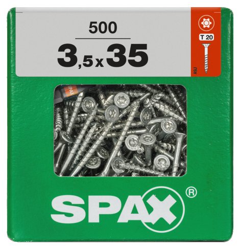 SPAX Schraube Senkkopf TRX 3,5x35 mm XXL 500 Stk.