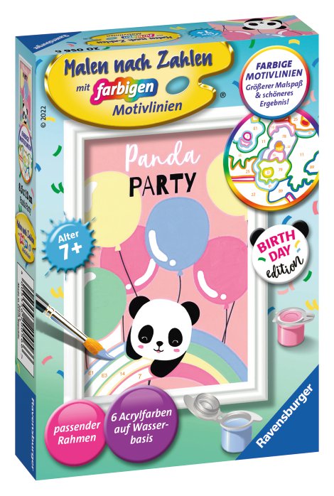 RAVENSBURGER Malen nach Zahlen Panda Party