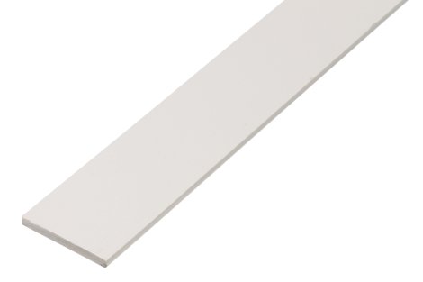ALBERTS Flachstange Kunststoff Weiß 2 m, 20x2 mm