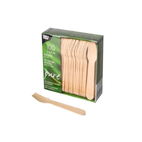 Eislöffel Holz 9,4 cm 100 Stk.
