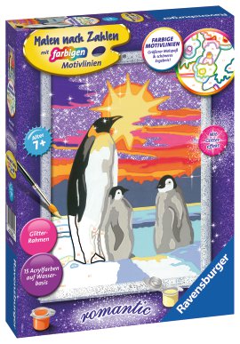 RAVENSBURGER Malen nach Zahlen Pinguinliebe