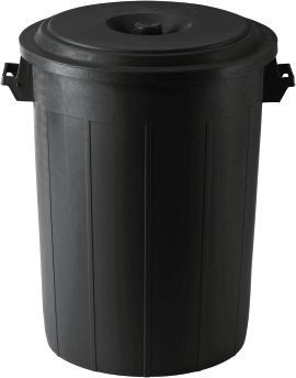 Futtertonne schwarz + Deckel 70 l