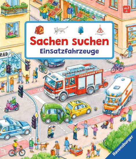 RAVENSBURGER Buch Sachen suchen Einsatzfahrzeuge