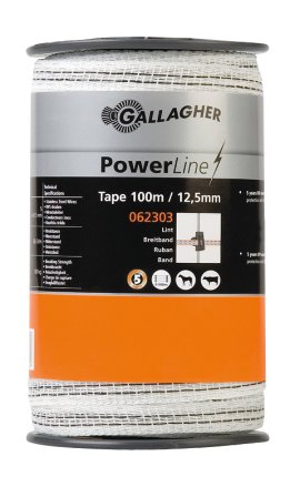 GALLAGHER Breitband Powerline Weiß 100 m, 12,5 mm