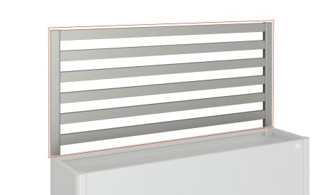 BIOHORT Rankgitter für Hoch-/Pflanzbeet 4 m Quarzgrau-Metallic 398,3x4,2x91,1 cm (BxTxH)