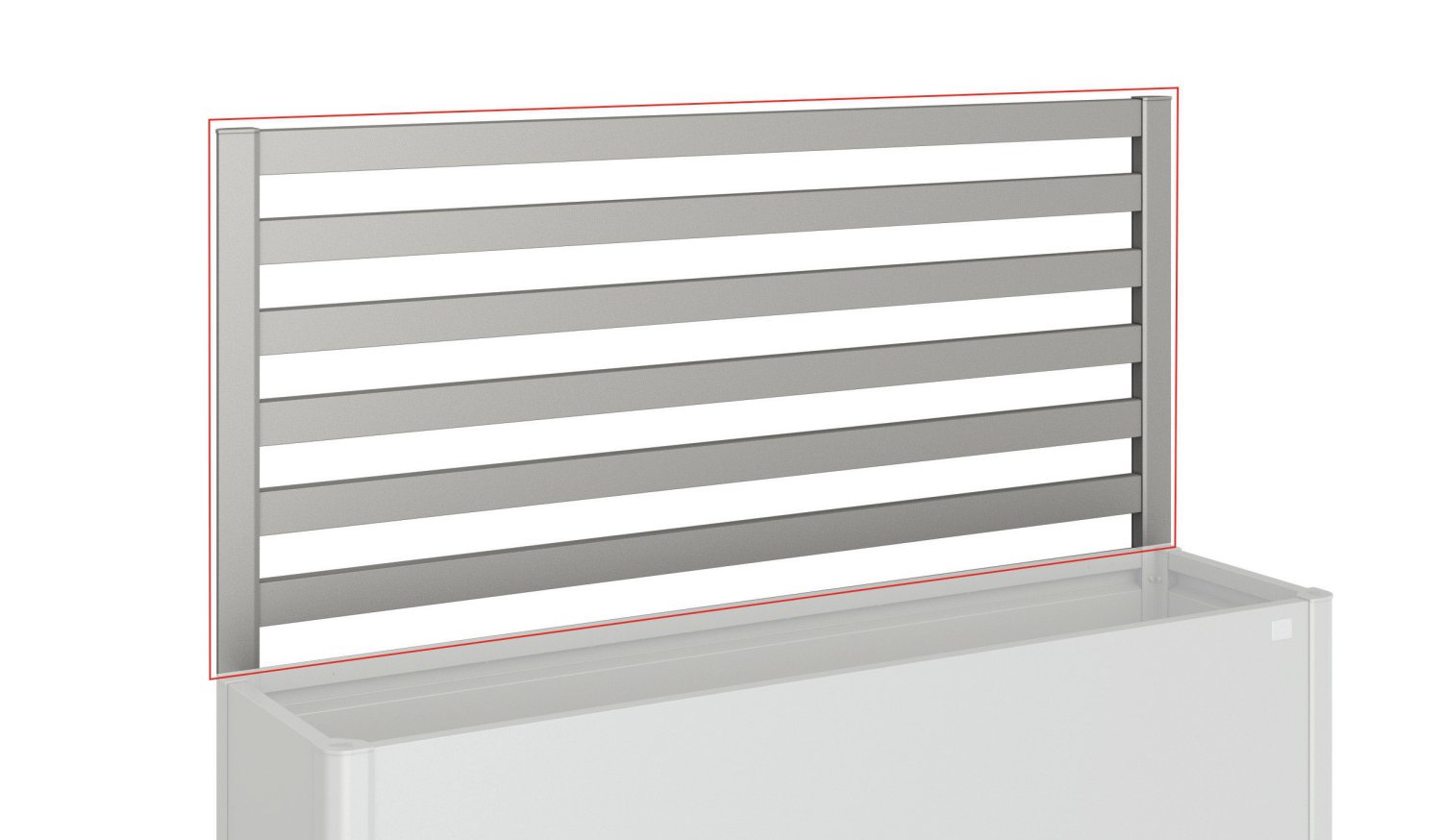 BIOHORT Rankgitter für Hoch-/Pflanzbeet 4 m Quarzgrau-Metallic 398,3x4,2x91,1 cm (BxTxH)