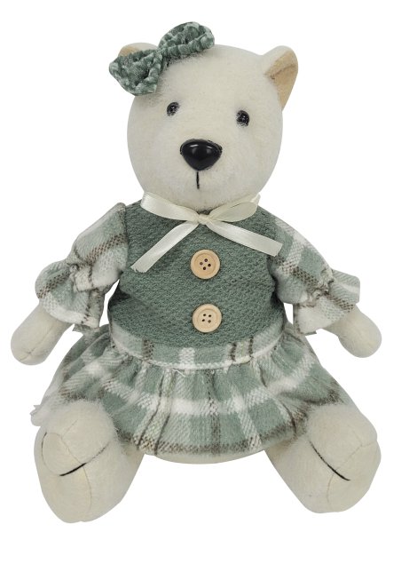 Dekofigur Bärenmädchen Grün 18,5x12,5x28 cm