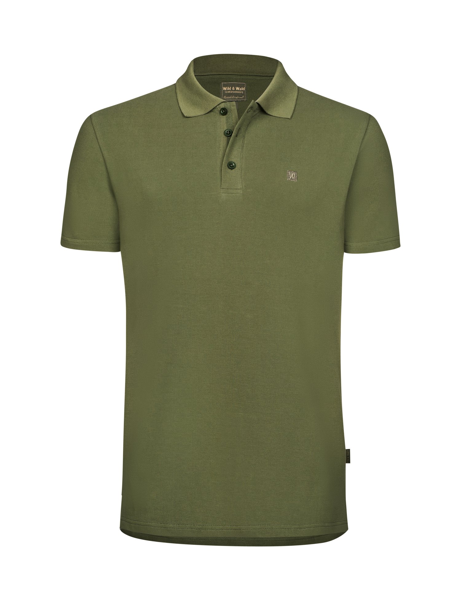 Wild & Wald Herren Polo Perwol Oliv