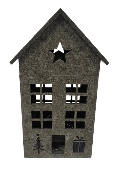 LED-Dekofigur Haus 24x16x40,6 cm