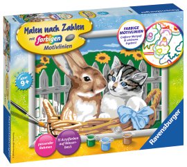 RAVENSBURGER Malen nach Zahlen Putzige Freunde