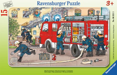 RAVENSBURGER Rahmenpuzzle Mein Feuerwehrauto 15-tlg.