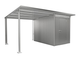 BIOHORT Seitendach für BIOHORT Gerätehaus AvantGarde Silber-Metallic L