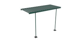 VITAVIA Alu-Tisch abklappbar Grün 120x56x81 cm