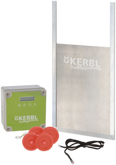 KERBL Komplett-Set Hühnertür inkl. Schiebetür 300 x 400 mm