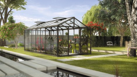 VITAVIA Gewächshaus Zeus 13800 ESG 3 mm Schwarz