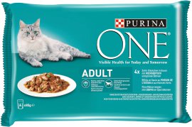 PURINA One Adult Huhn & grüne Bohne 4x85 g