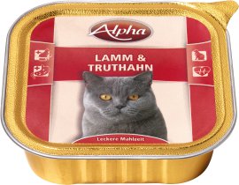 ALPHA Katzennahrung Schale Lamm und Truthahn 32x100 g